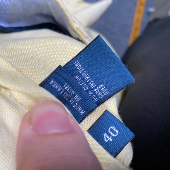 Polo Ralph Lauren Shorts Mens 40 Yellow Chino Classiccore Preppy Vintage - Picture 10 of 10